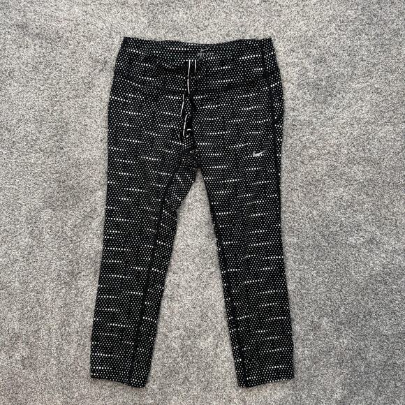 Nike Dri-Fit Pants Womens Medium Black White Polka Dot Running Tights 646235-019 - Picture 1 of 12